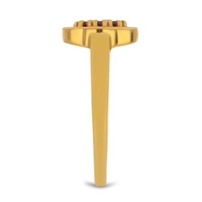 GARNET ENAMEL FLOWER RING IN 925 STERLING SILVER | WHOLESALE JEWELRY MANUFACTURER USA